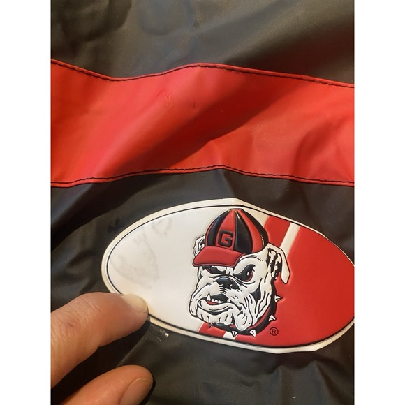 Georgia Bulldogs Bomber Jacket Mens 2XL Red Full Zip Essex Athletics NCAA‎ VTG - Picture 5 of 10